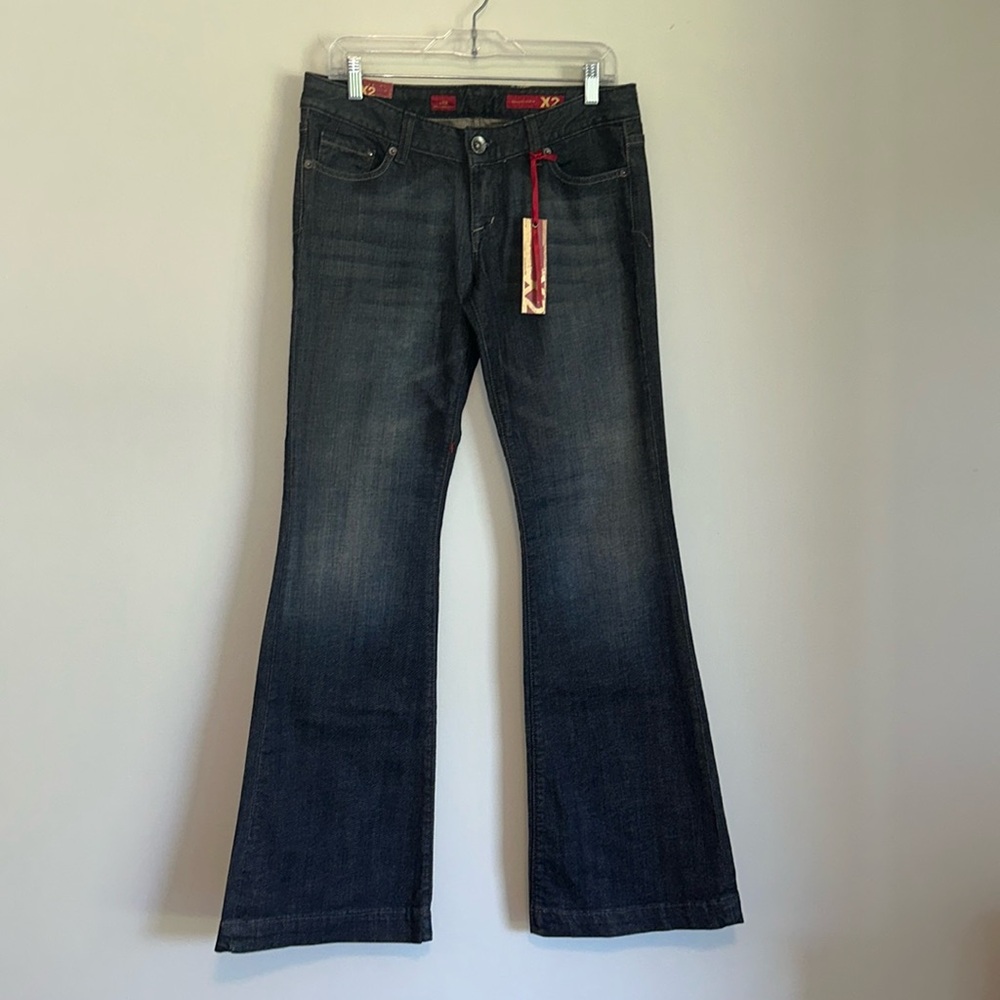 00's X2 stella full leg dark denim jeans